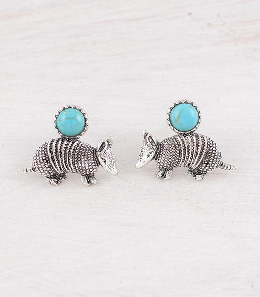 Turquoise Armadillo Studs