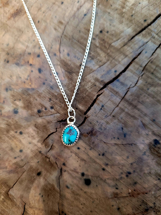 Tipsy Turquoise Stone Necklace