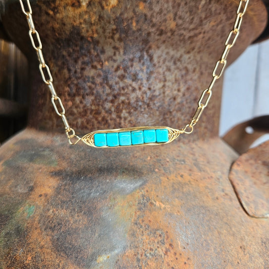 Livera Gold & Turquoise Necklace