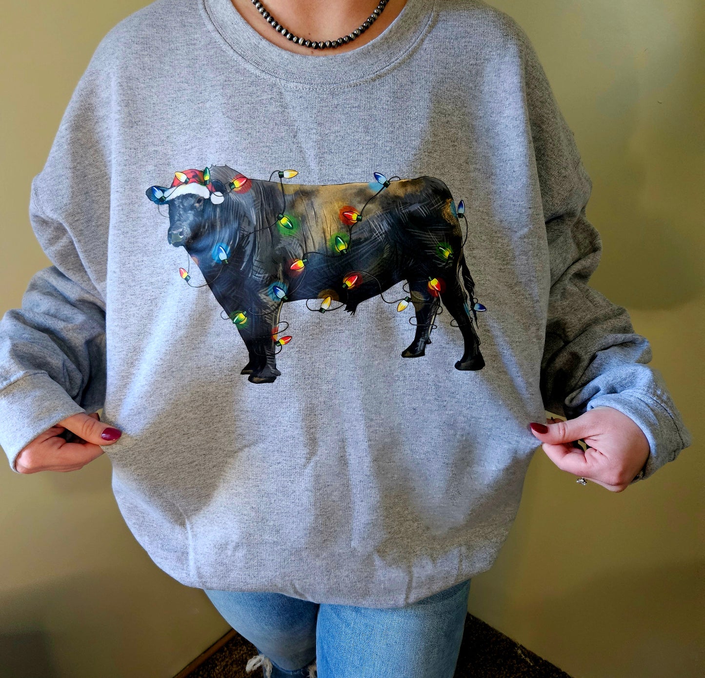 Christmas Bull Sweatshirt