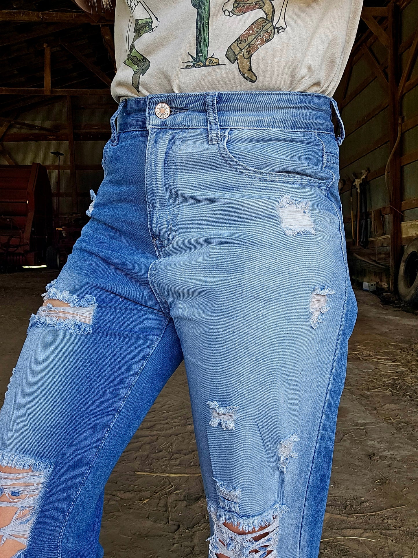 Split Spade Boyfriend Jeans