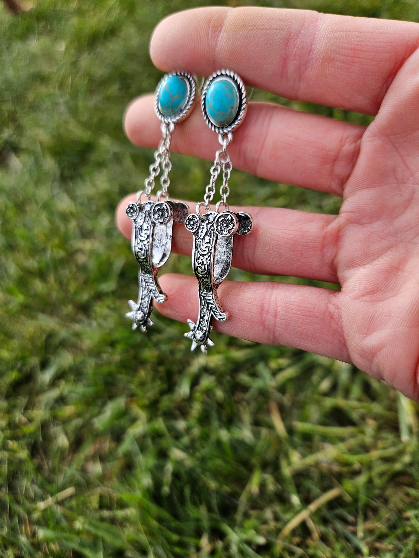 Spurrin' Turquoise Earrings