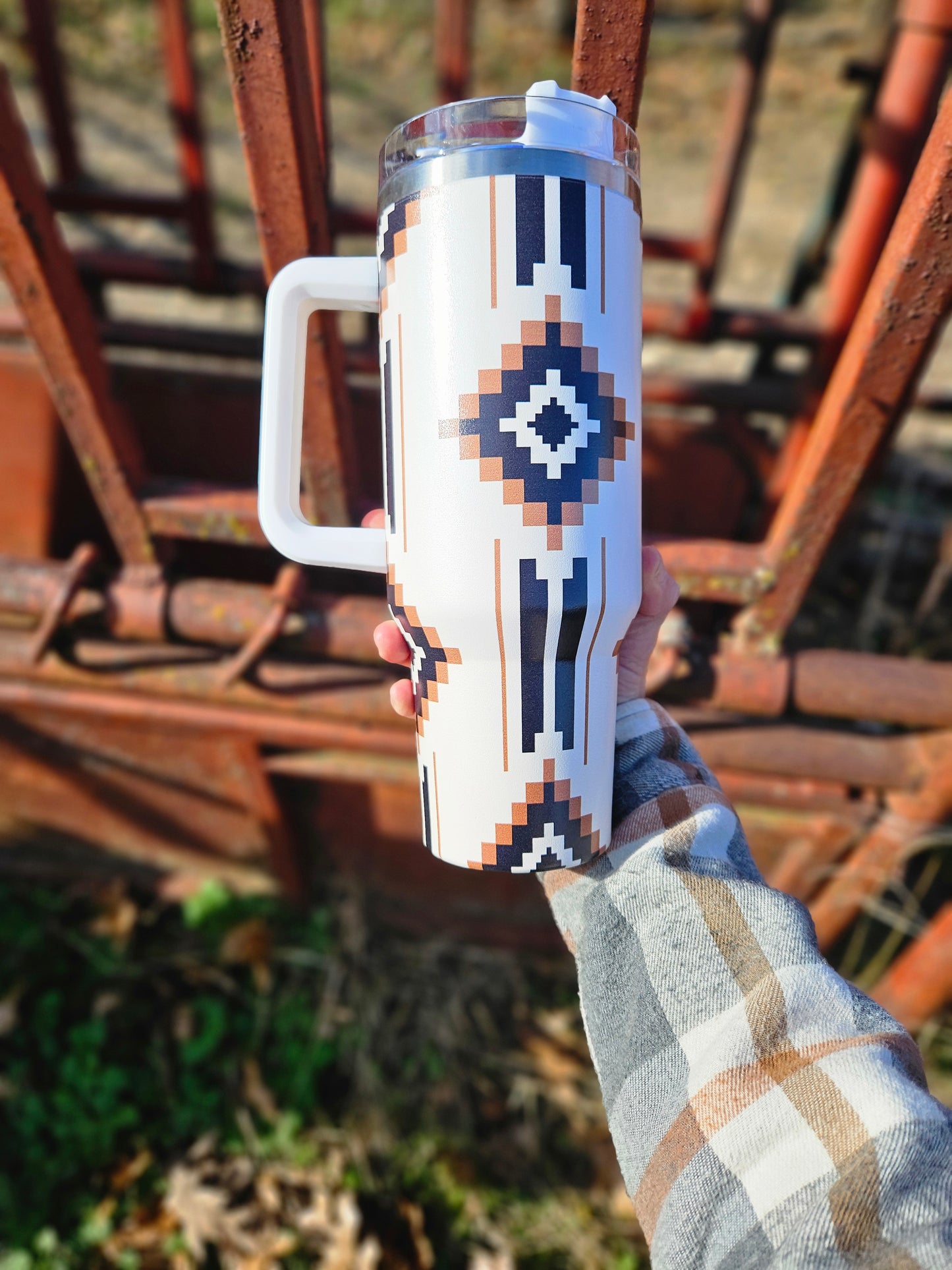 Brown and Black Tribal Tumbler